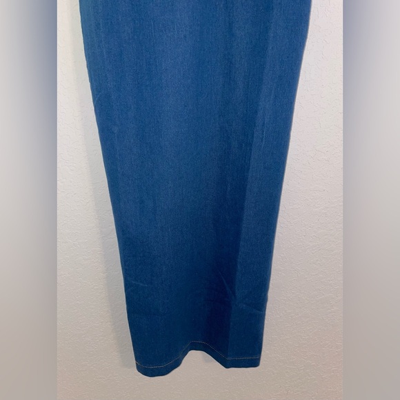 NWT Selfie Leslie High Frequency Midi Dress Washed Denim, M Blue Jean Bodycon - Picture 6 of 12